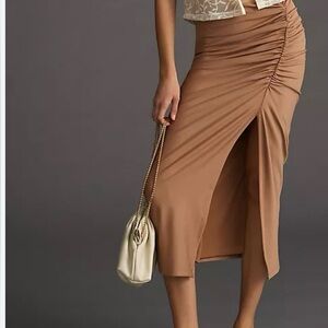 Anthropologie Maya Tan Ruched side slit Pencil Skirt NWT